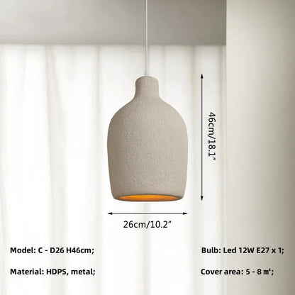 Antizer Simple Gypsum Pendant Lights for Dining Room