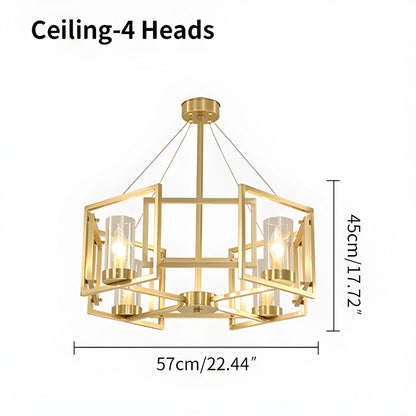 Antizer Modern Luxury All Copper Chandelier