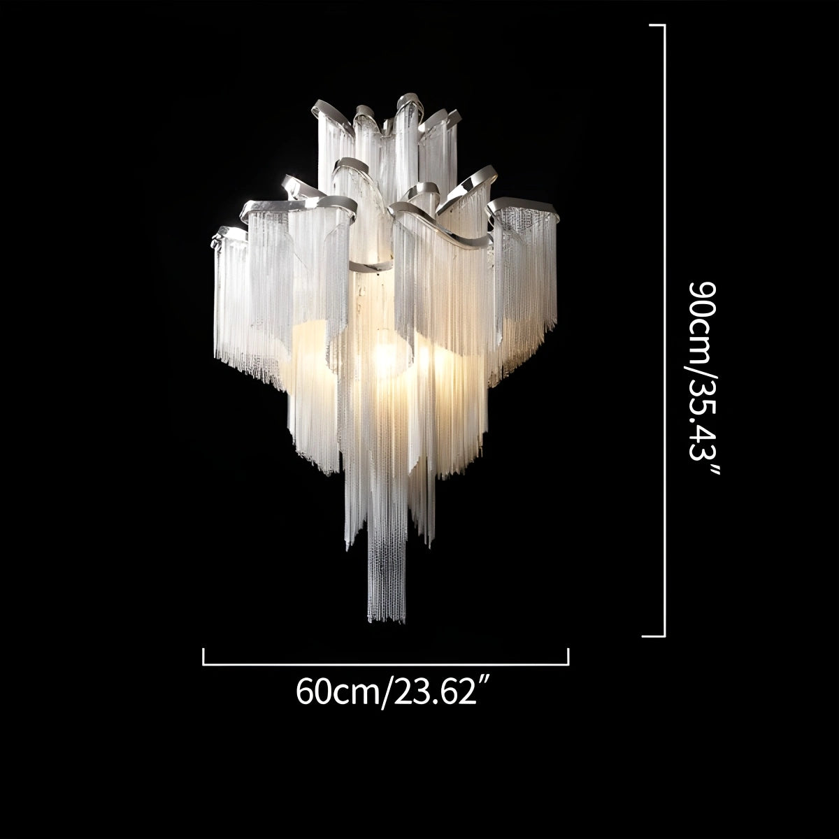 Antizer Aluminum Tassel LED Ceiling Chandelier