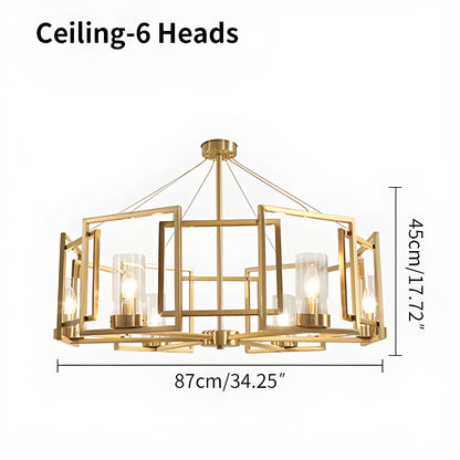 Antizer Modern Luxury All Copper Chandelier