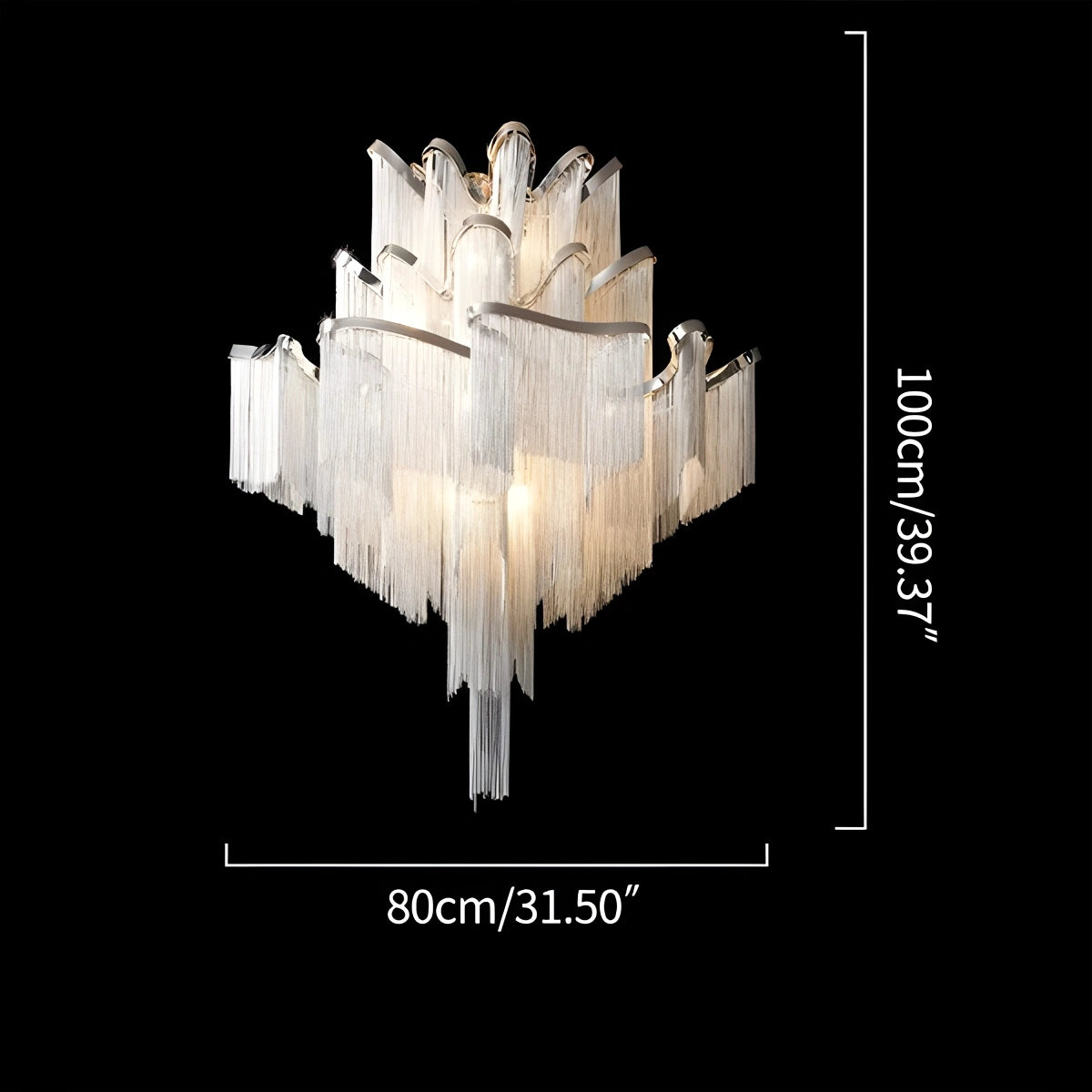 Antizer Aluminum Tassel LED Ceiling Chandelier