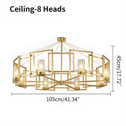 Antizer Modern Luxury All Copper Chandelier