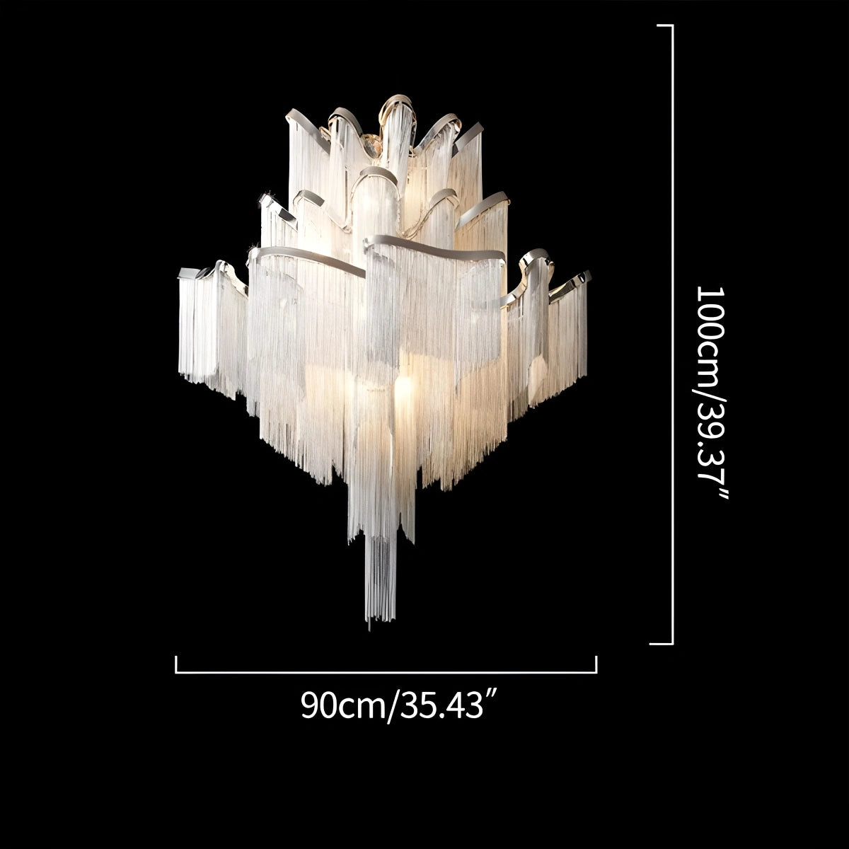 Antizer Aluminum Tassel LED Ceiling Chandelier