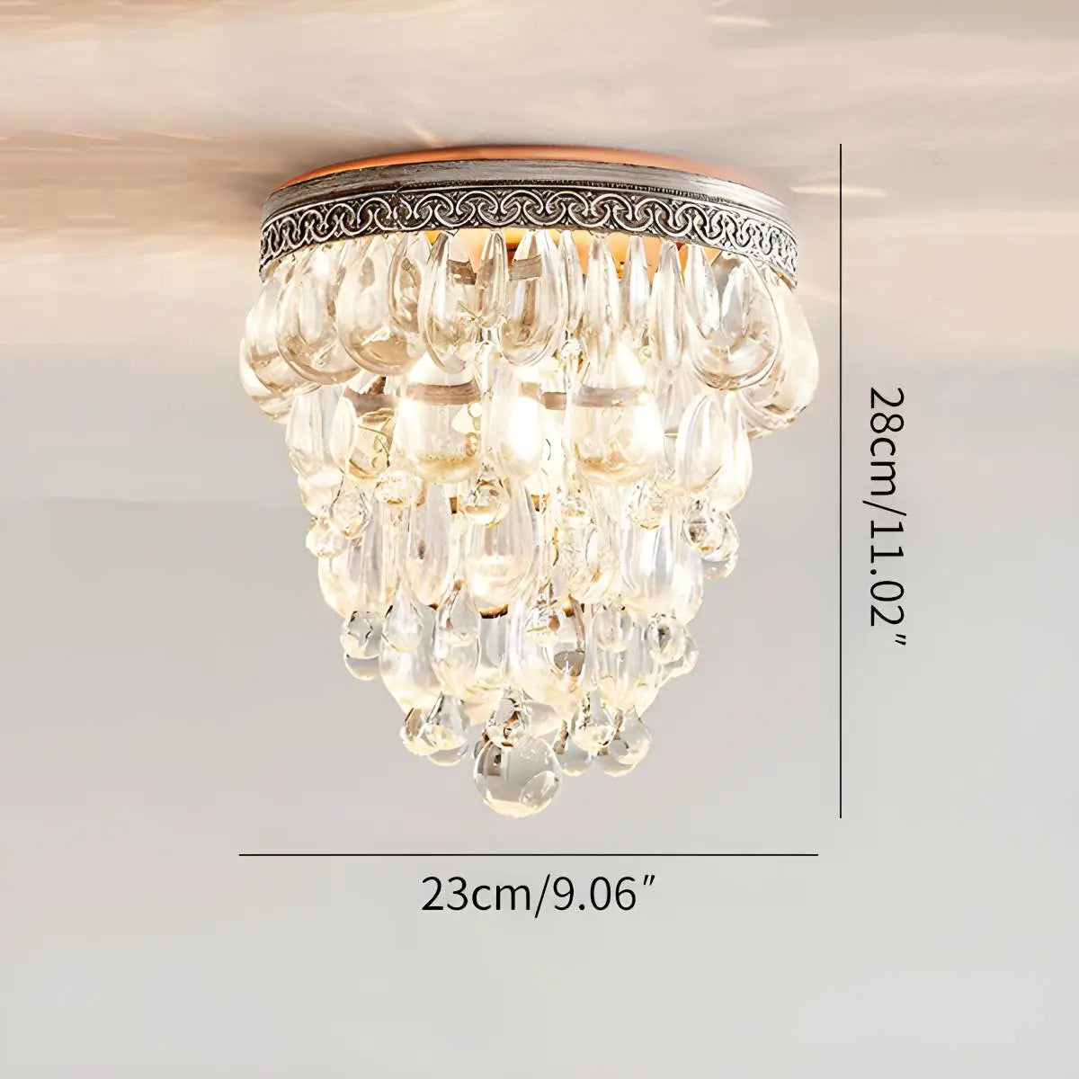 Antizer Vintage Crystal Pendent Light for Living Room