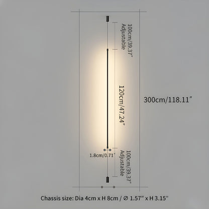 Antizer Modern Long Line Floor To Ceiling Light