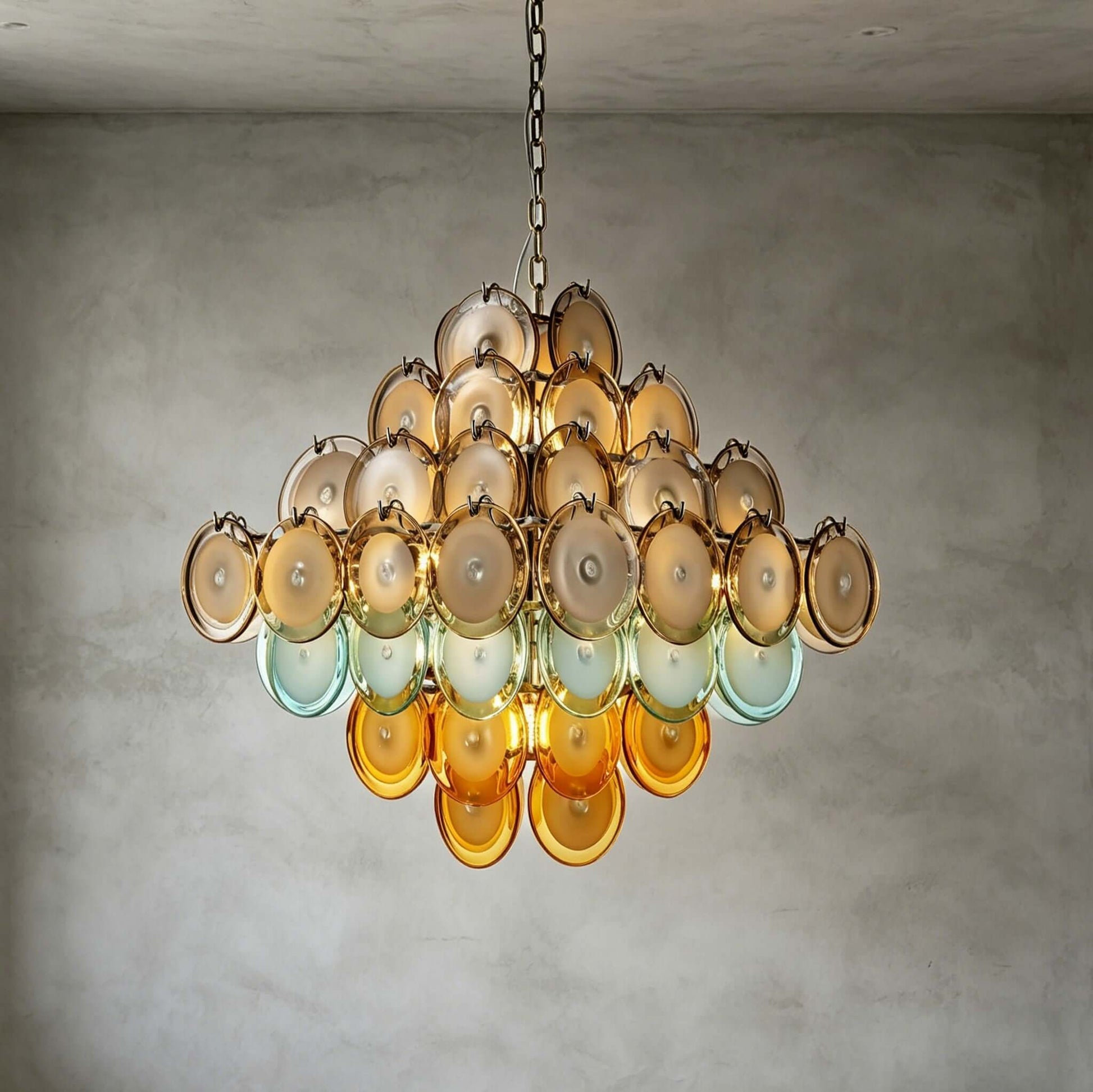 Celora Chandelier with Artistic Glass for Modern Dining Rooms