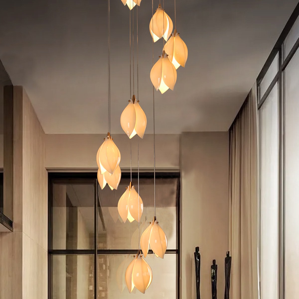 Antizer Ceramic Bud Pendant Light for Modern Interiors