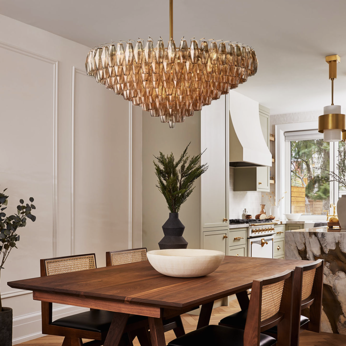 Antizer Chiara Glass Tiered Round Chandelier