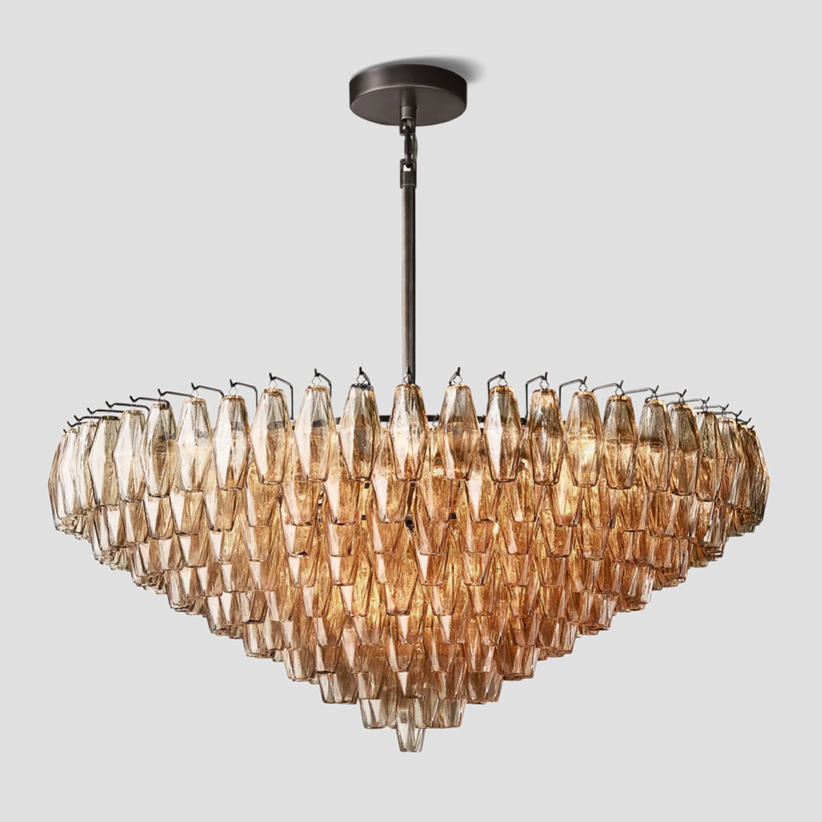 Antizer Chiara Glass Tiered Round Chandelier