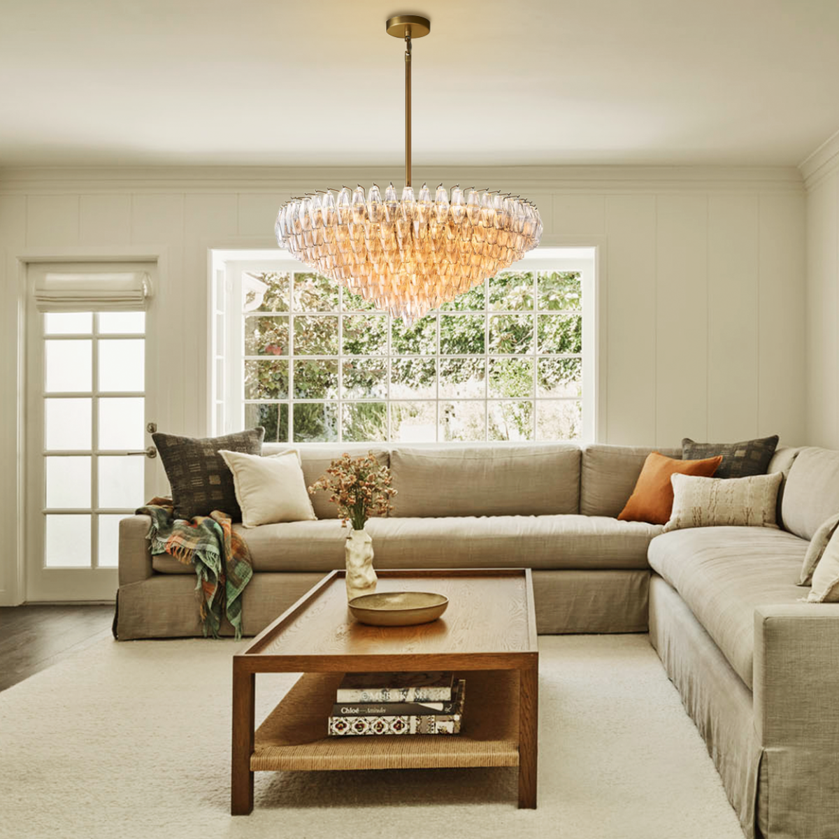 Antizer Chiara Glass Tiered Round Chandelier