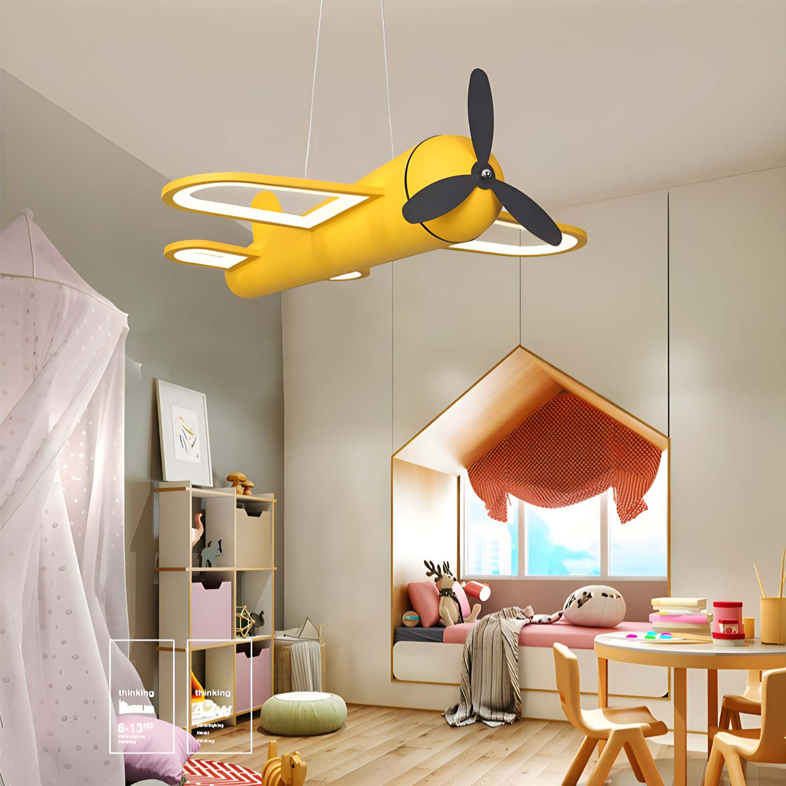 Minori Decorative Airplane Metal Pendant Light