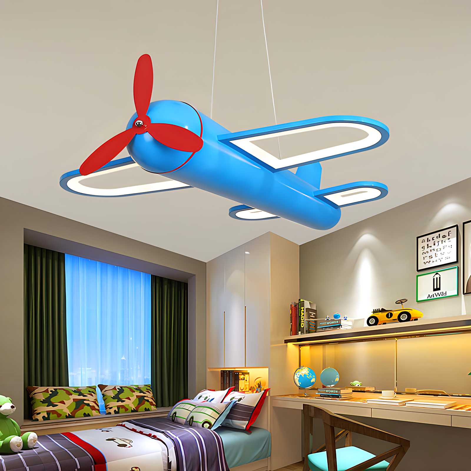 Minori Decorative Airplane Metal Pendant Light