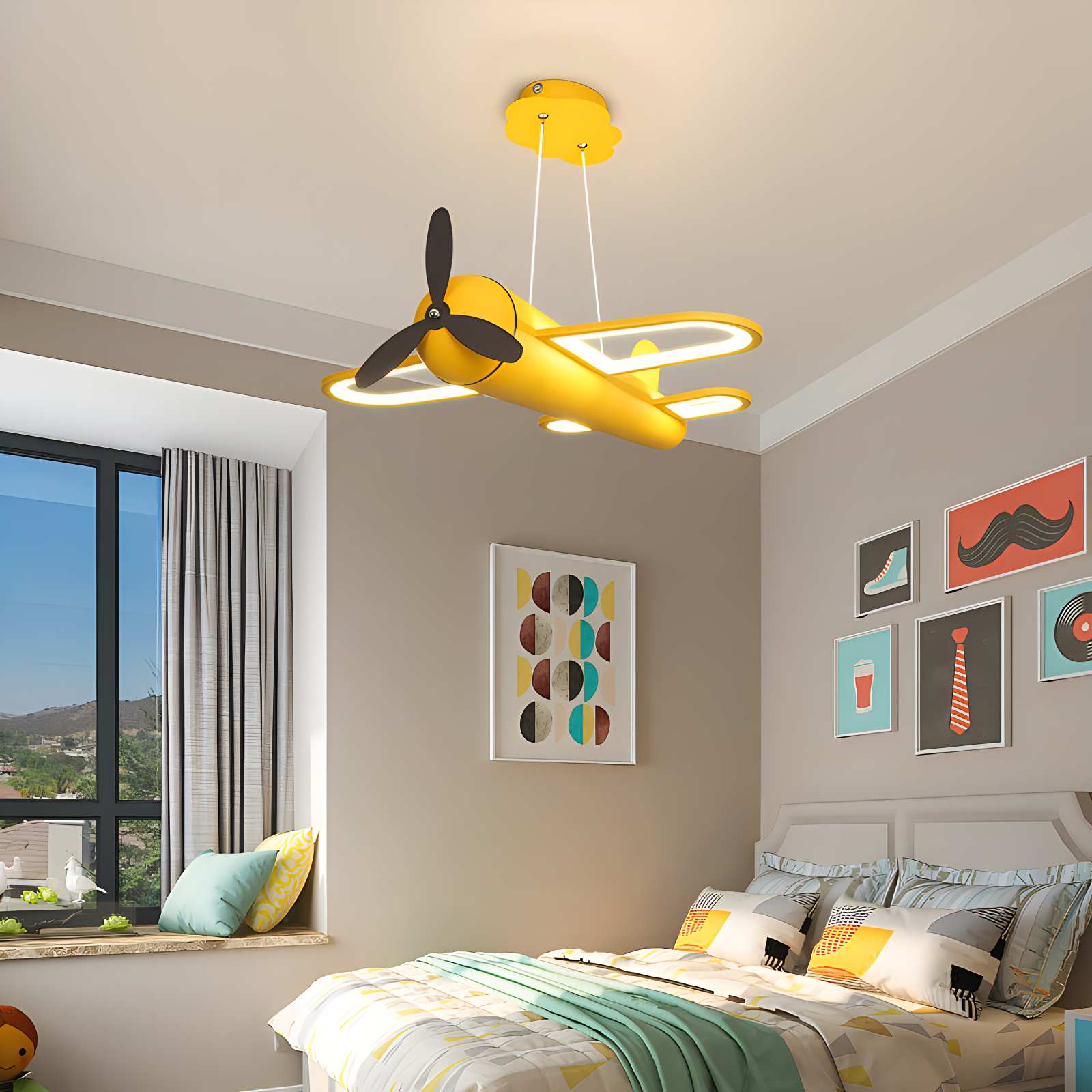 Minori Decorative Airplane Metal Pendant Light