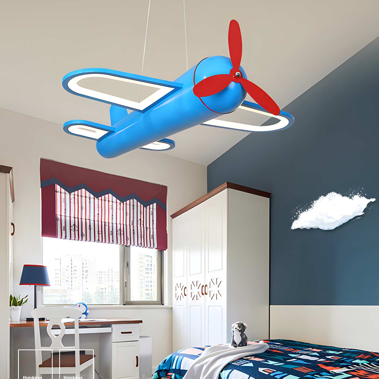 Minori Decorative Airplane Metal Pendant Light