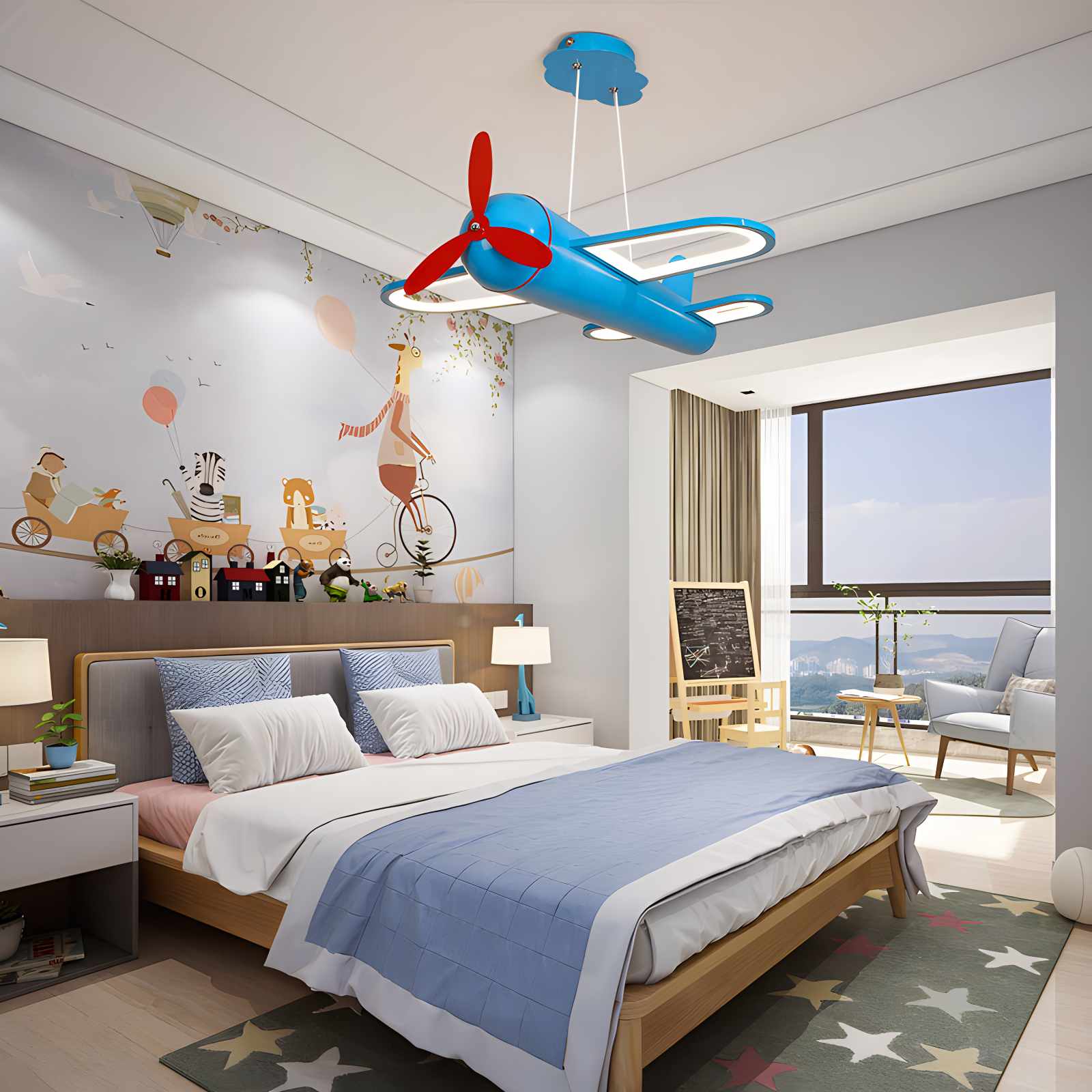 Minori Decorative Airplane Metal Pendant Light