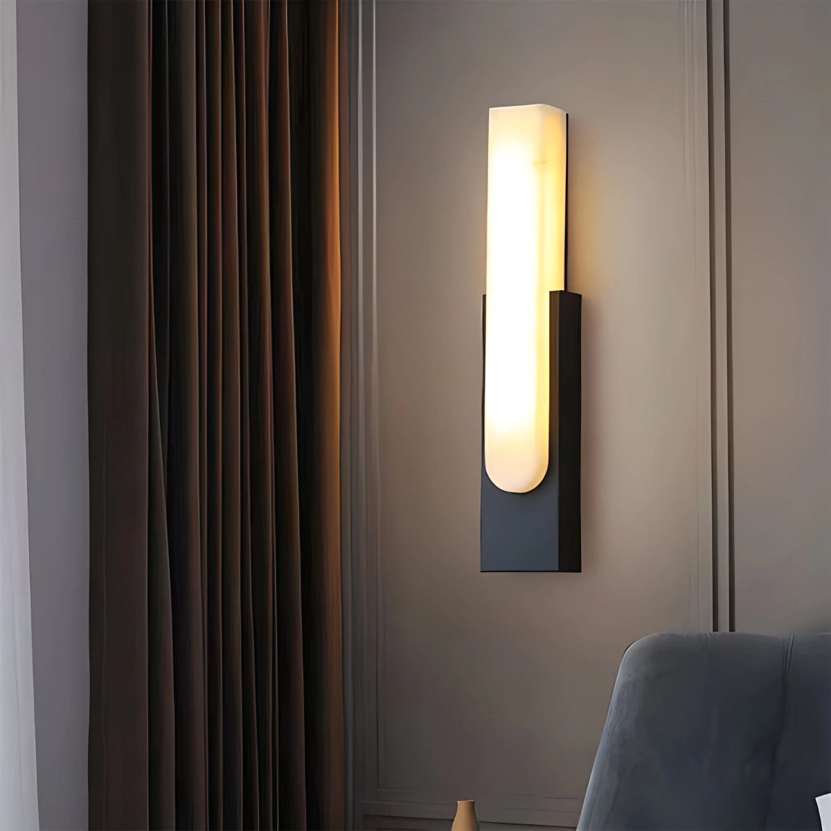 Antizer Chinese Style Alabaster Wall Lamp for Bedroom