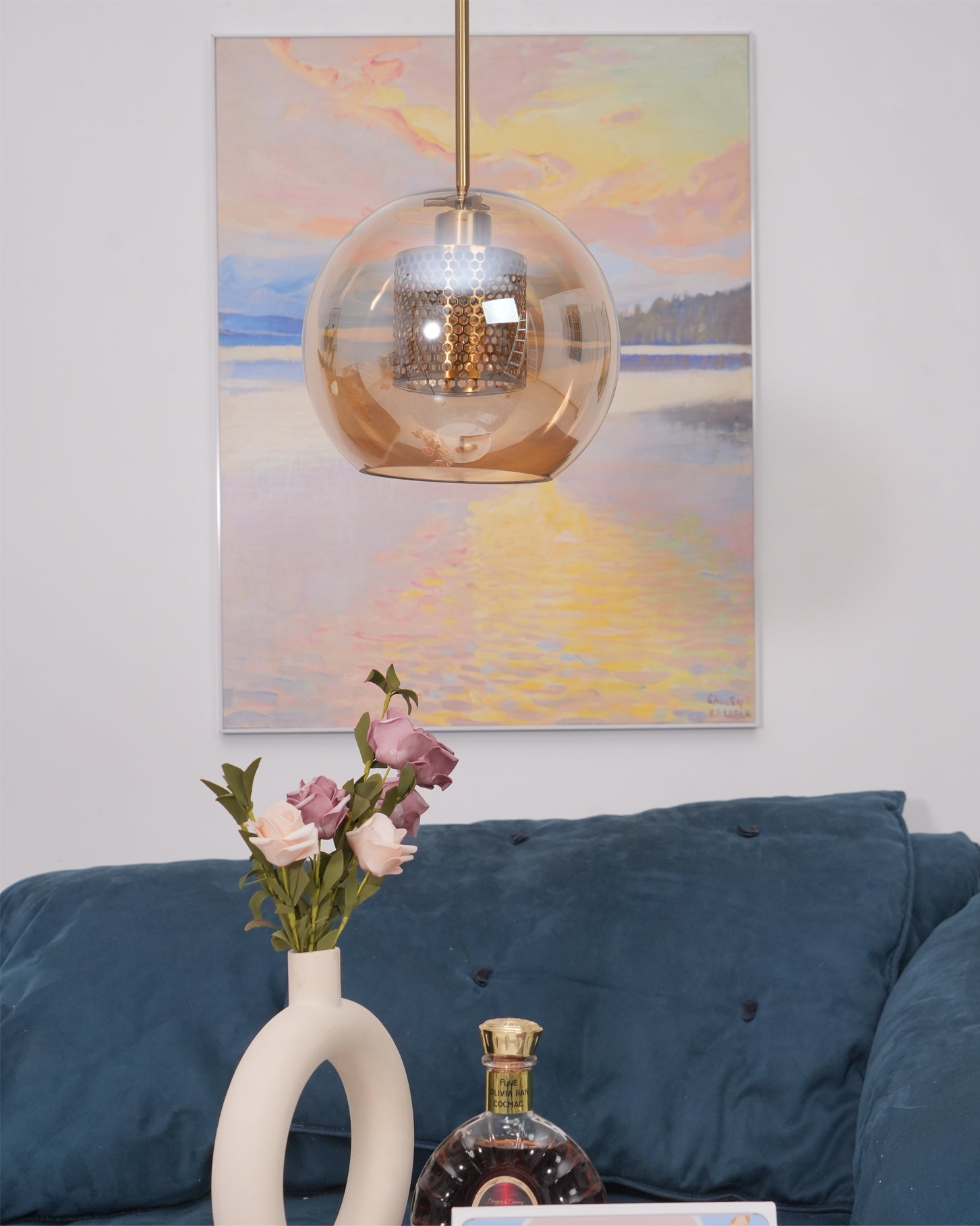 Chiswick Modern Glass Pendant Light: Elegant Spherical, Pear, Capsule Ceiling Fixture