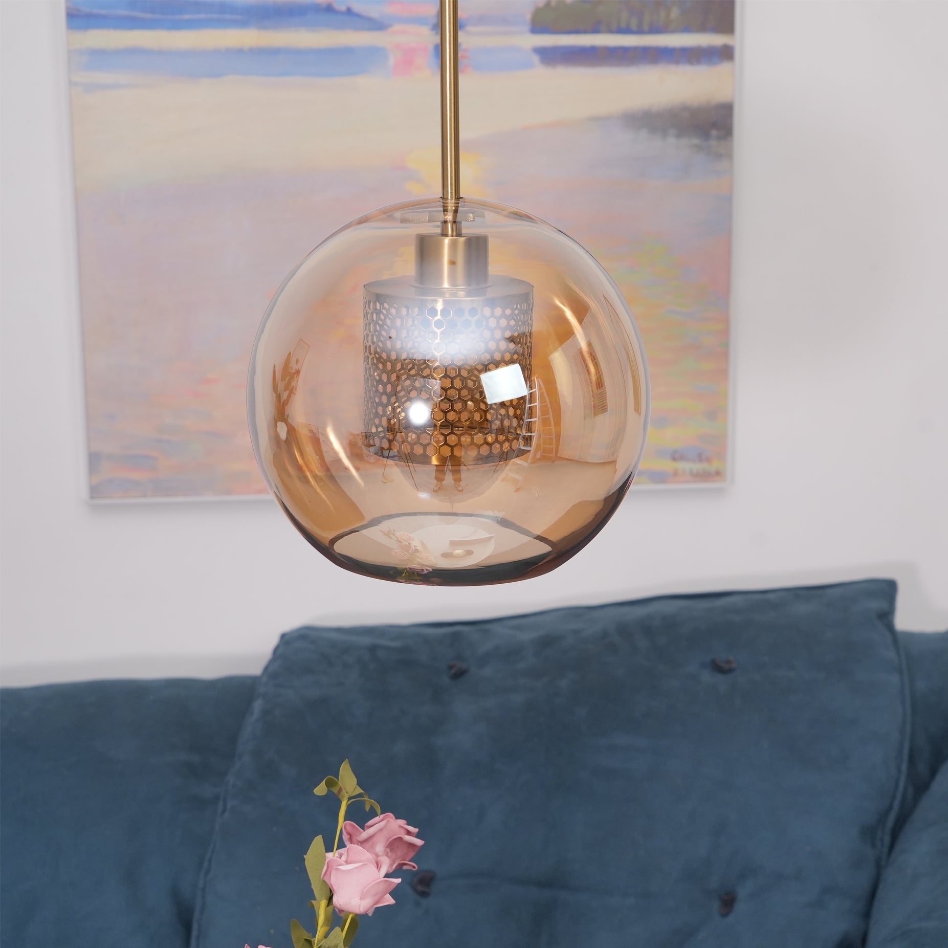 Chiswick Modern Glass Pendant Light: Elegant Spherical, Pear, Capsule Ceiling Fixture