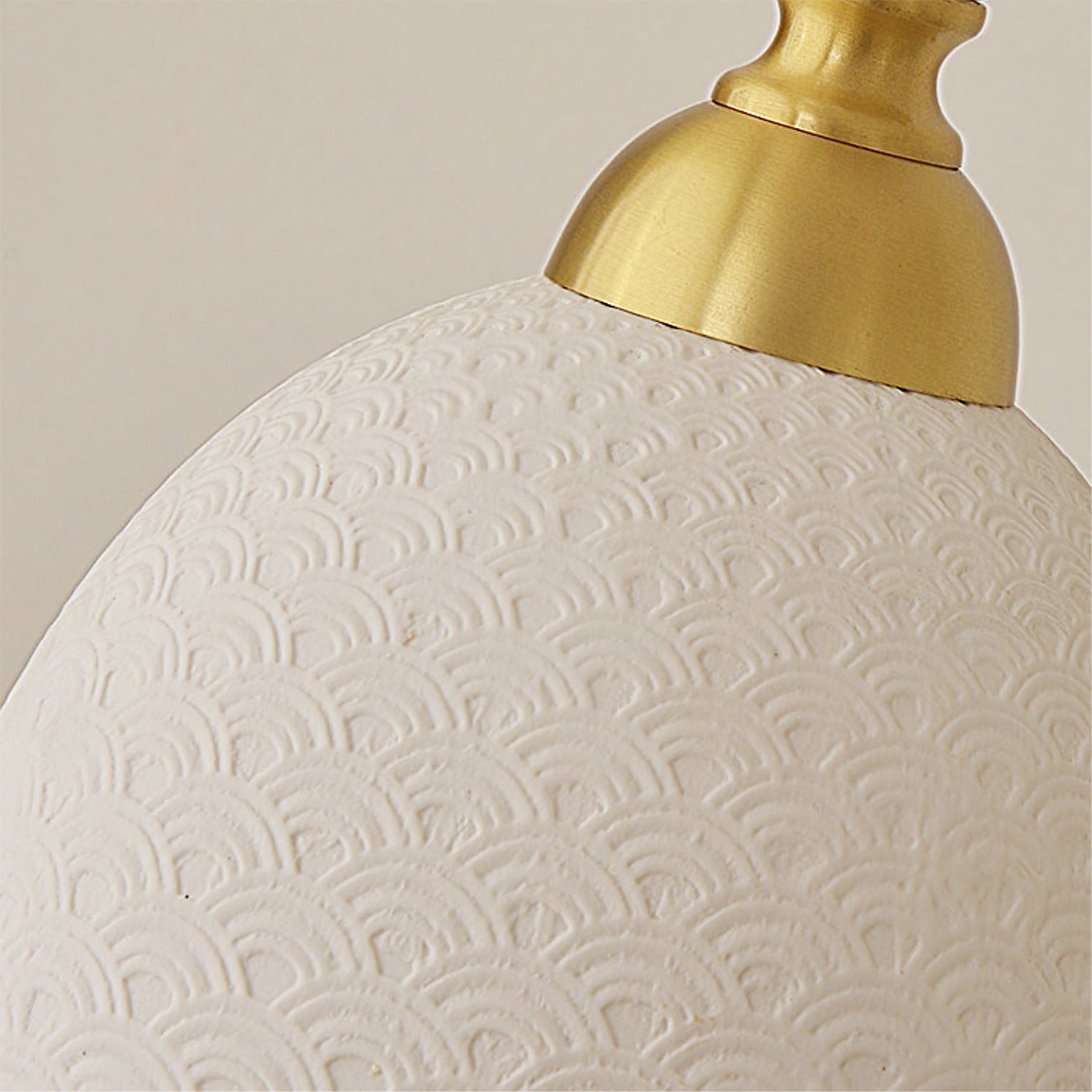 Elegant Nordic White Ceramic Pendant Lamp with Brass Accents for Modern Interiors