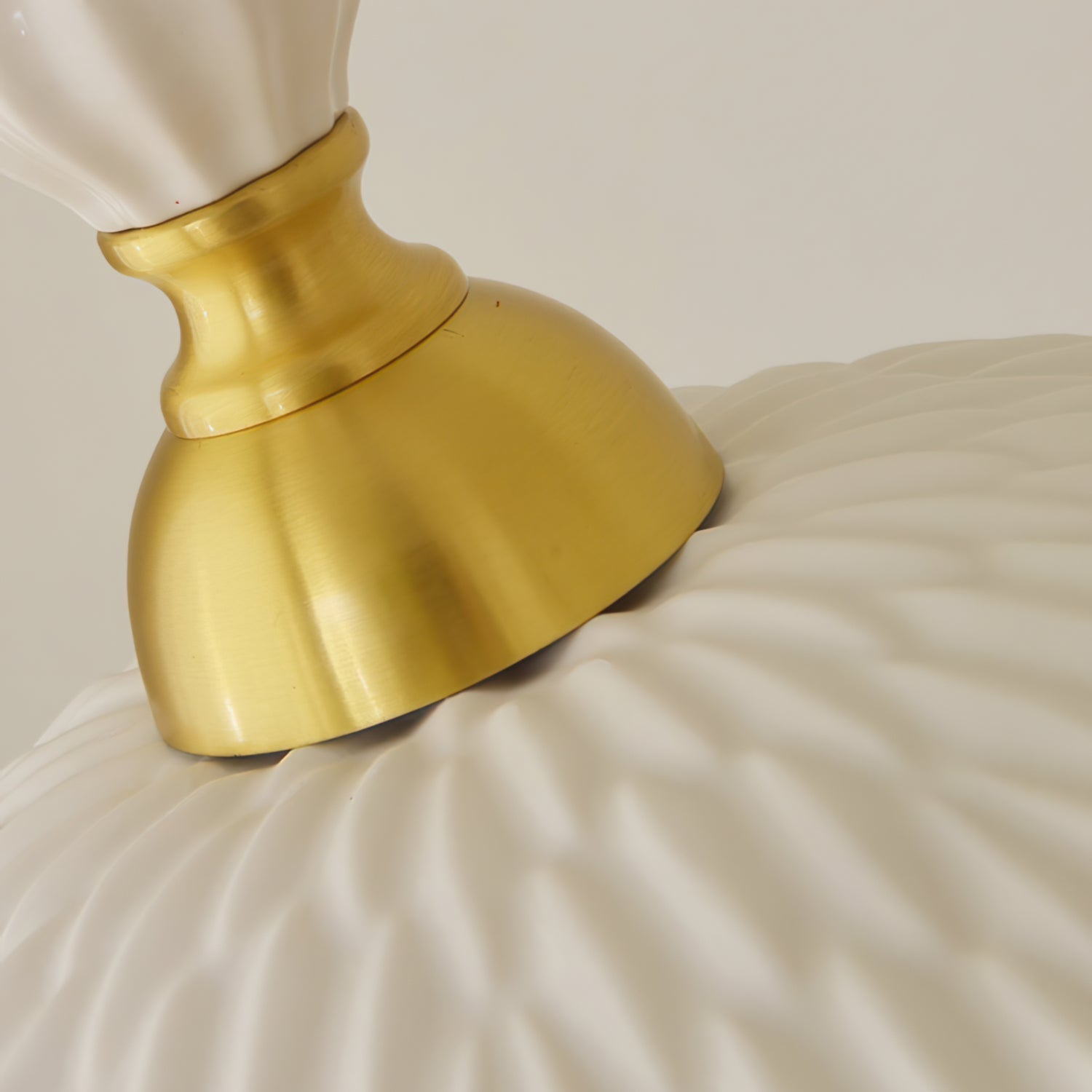 Elegant Nordic White Ceramic Pendant Lamp with Brass Accents for Modern Interiors