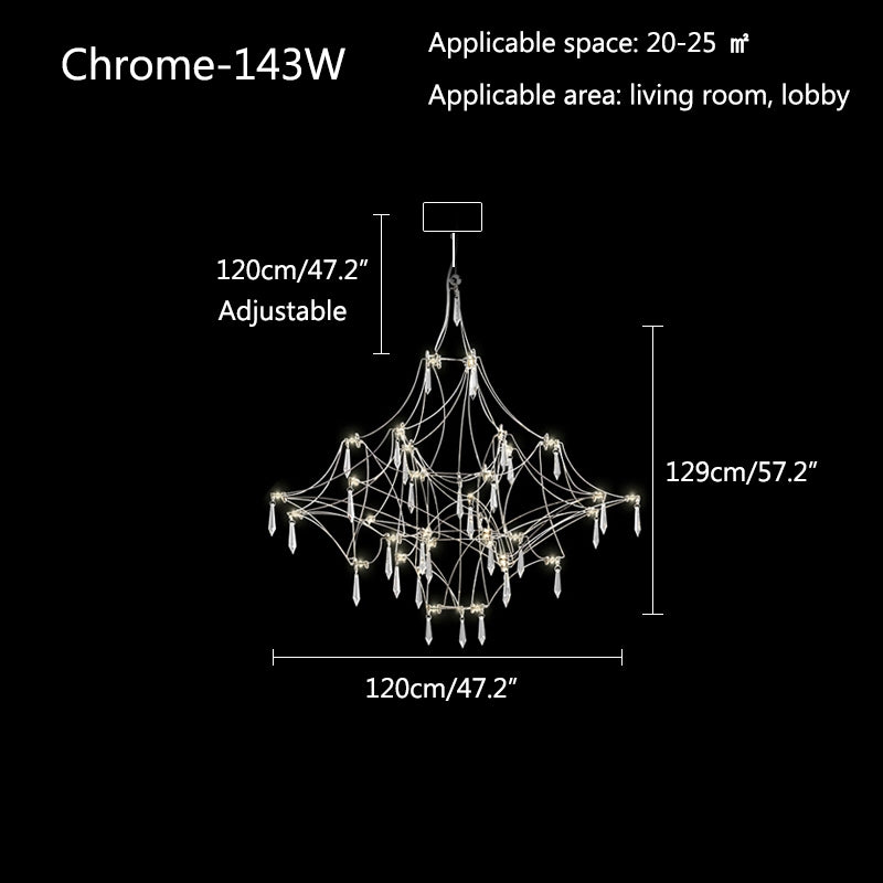 Antizer Adjustable Large Creativity Crystal Chandelier