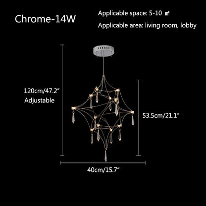 Antizer Adjustable Large Creativity Crystal Chandelier