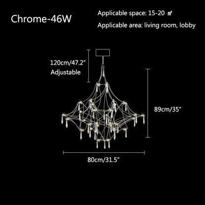 Antizer Adjustable Large Creativity Crystal Chandelier