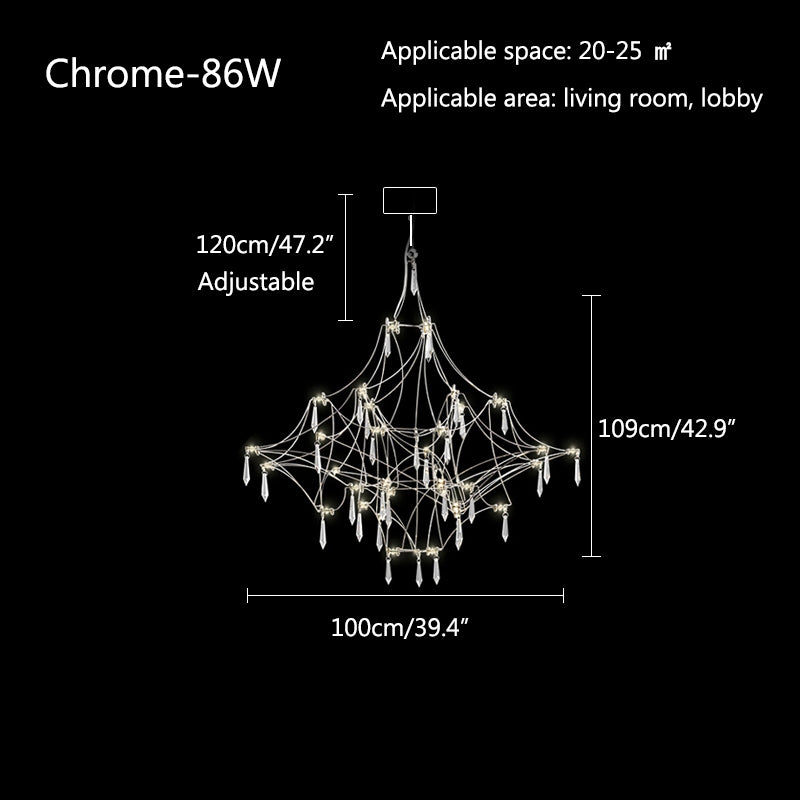 Antizer Adjustable Large Creativity Crystal Chandelier