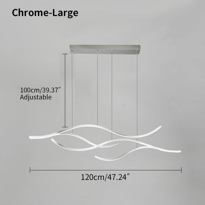 Antizer Modern Waves Hanging Pendant Light