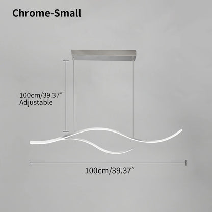 Antizer Modern Waves Hanging Pendant Light