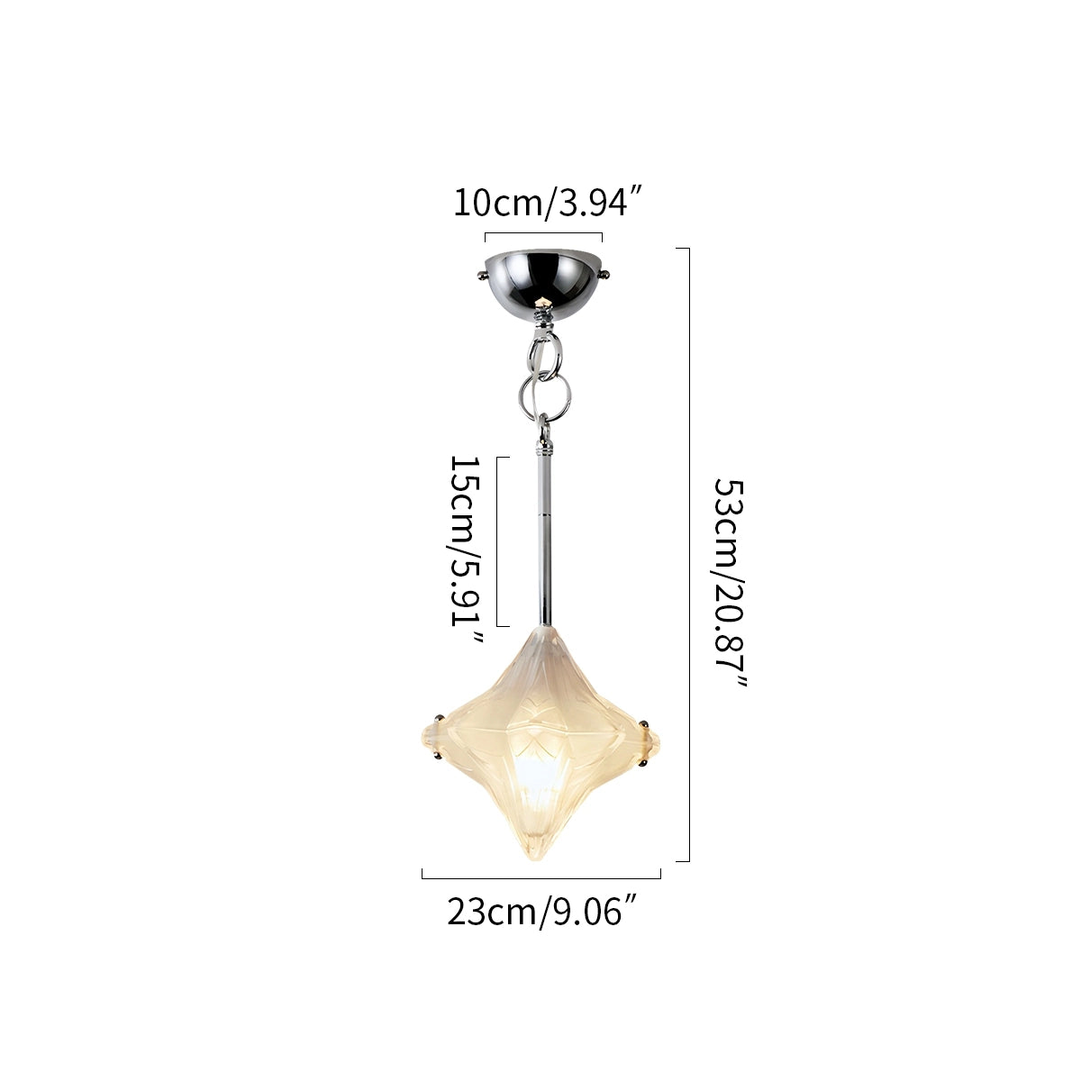 Antizer French Murano Star Glass Pendant Light