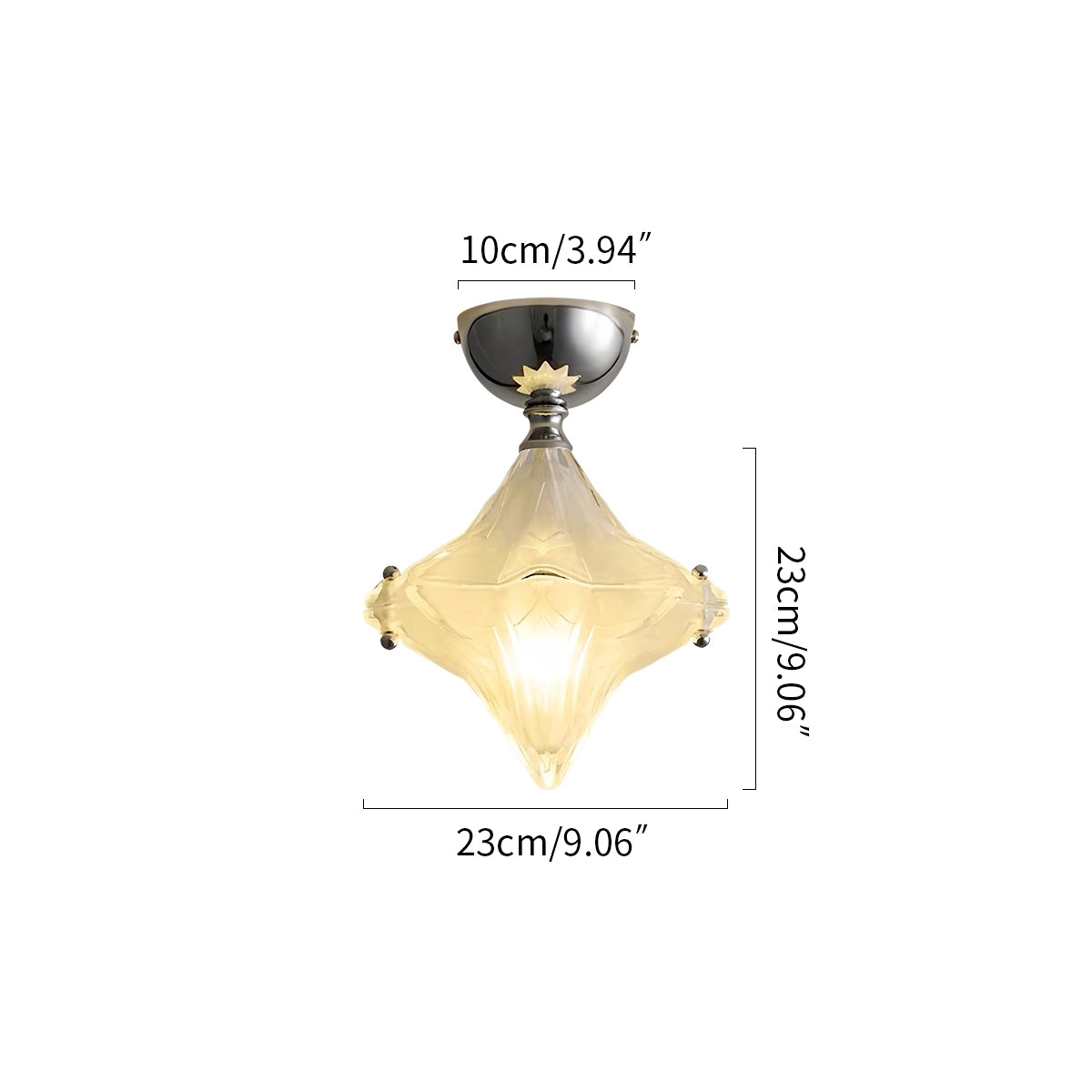Antizer French Murano Star Glass Pendant Light