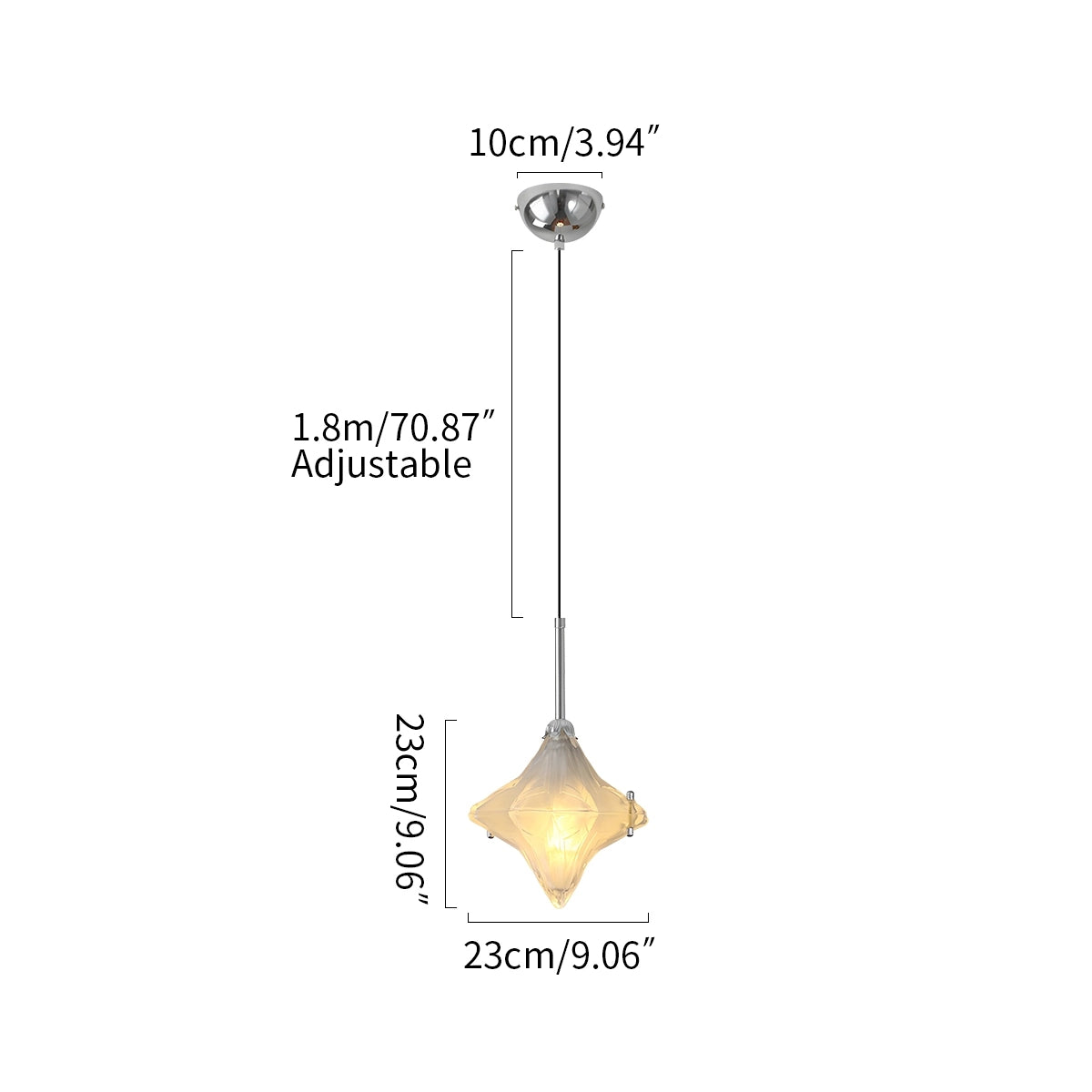 Antizer French Murano Star Glass Pendant Light