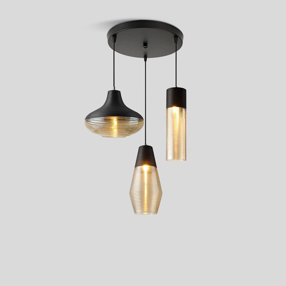 Antizer Industrial Style Glass Pendant Light for Kitchen