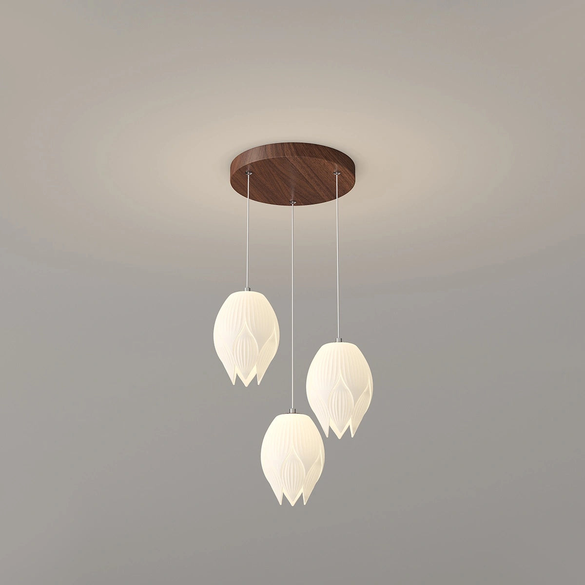 Antizer Cream Tulip Long Pendant Chandelier for Staircase