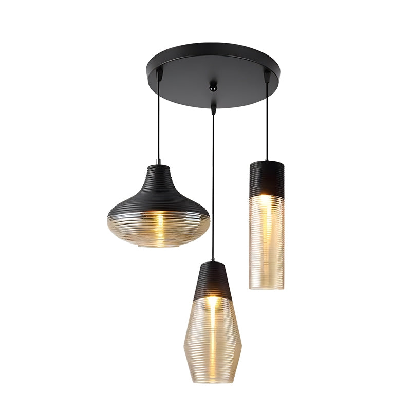 Industrial Style Glass Pendant Light