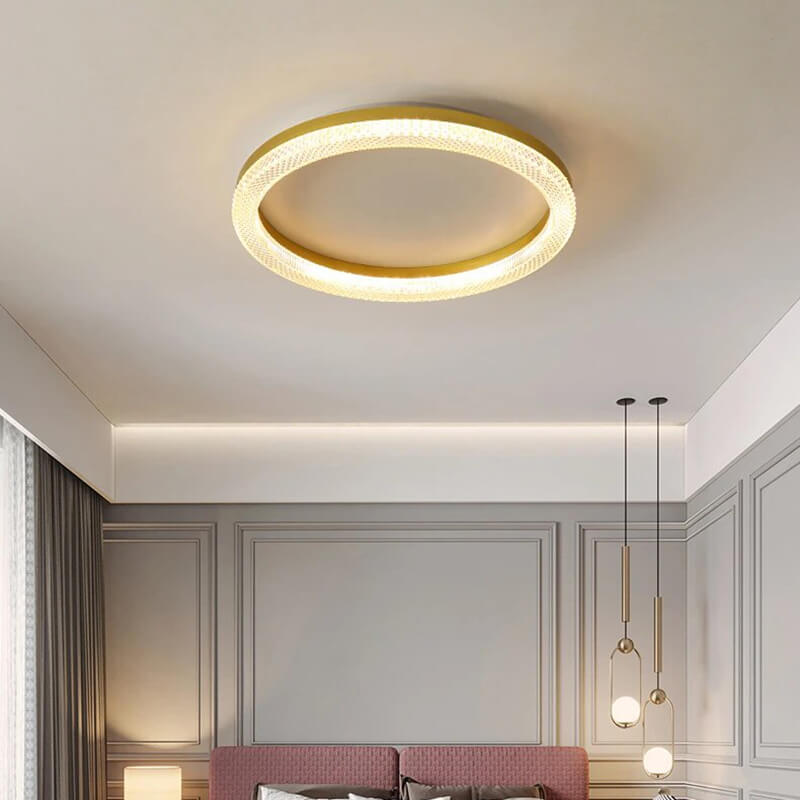 Light Luxury Circular Crystal Ceiling Light