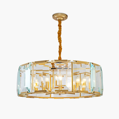 Antizer Circular Glass Chandelier for Dining Room