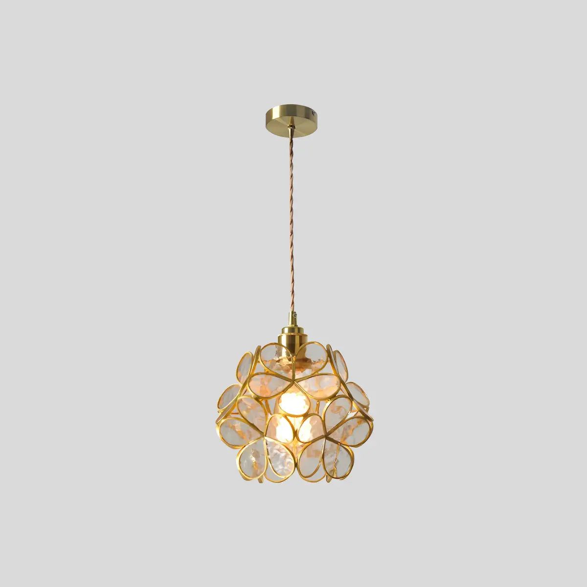 Antizer Cherry Blossom Stained Glass Pendant Light
