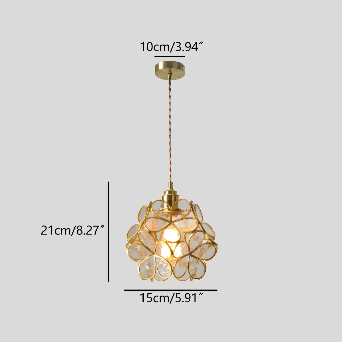 Antizer Cherry Blossom Stained Glass Pendant Light