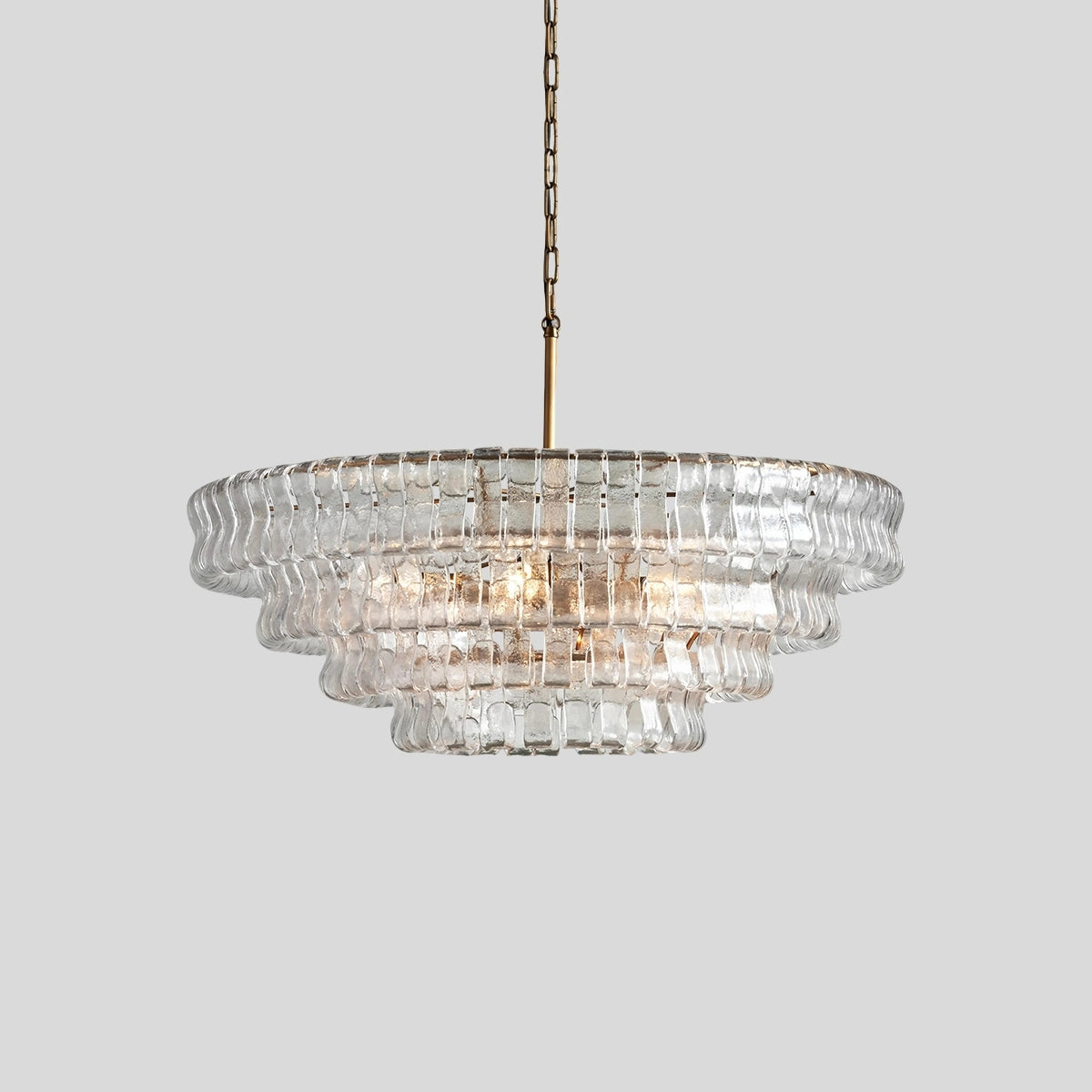 Antizer Light Luxury Murano Ring Layered Glass Chandelier