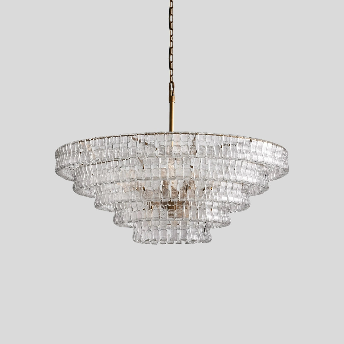 Antizer Light Luxury Murano Ring Layered Glass Chandelier
