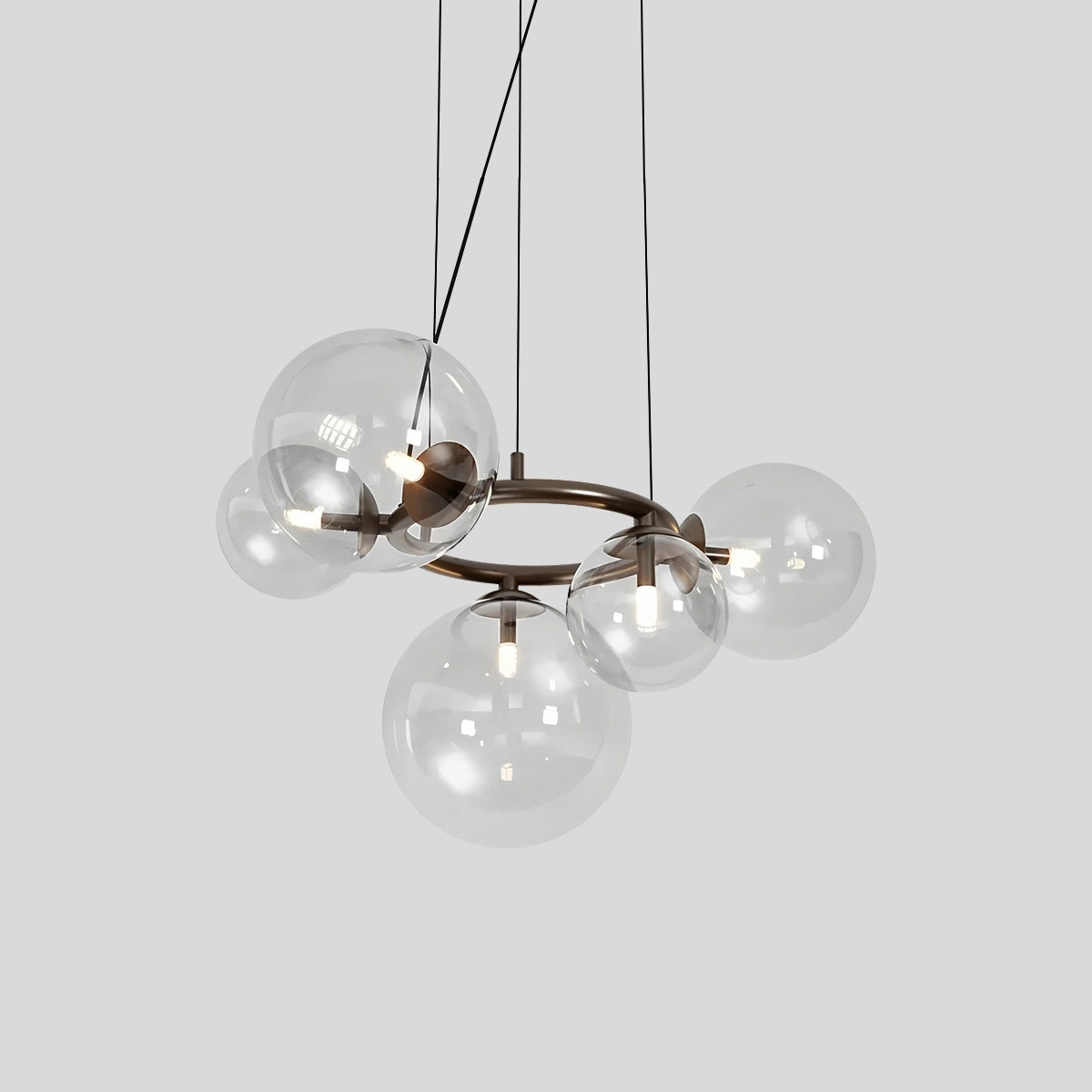 Antizer Luxurious Single-Tone Glass Spheres Chandelier