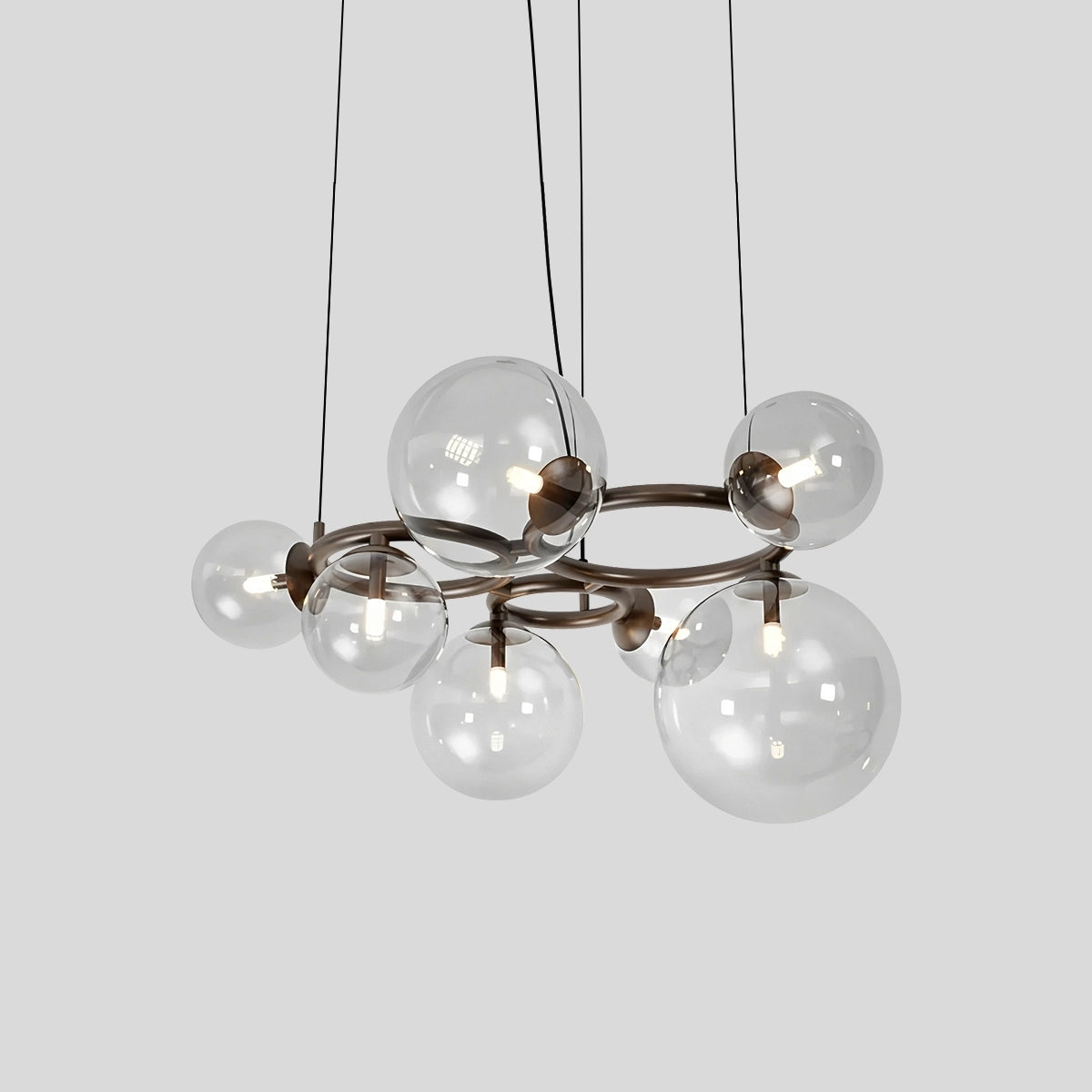 Antizer Luxurious Single-Tone Glass Spheres Chandelier