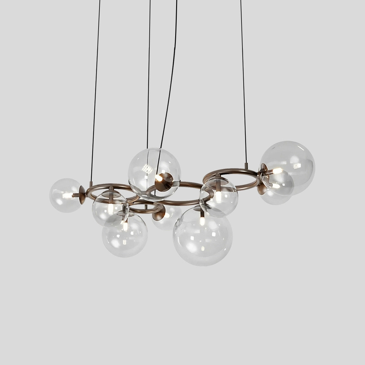 Antizer Luxurious Single-Tone Glass Spheres Chandelier