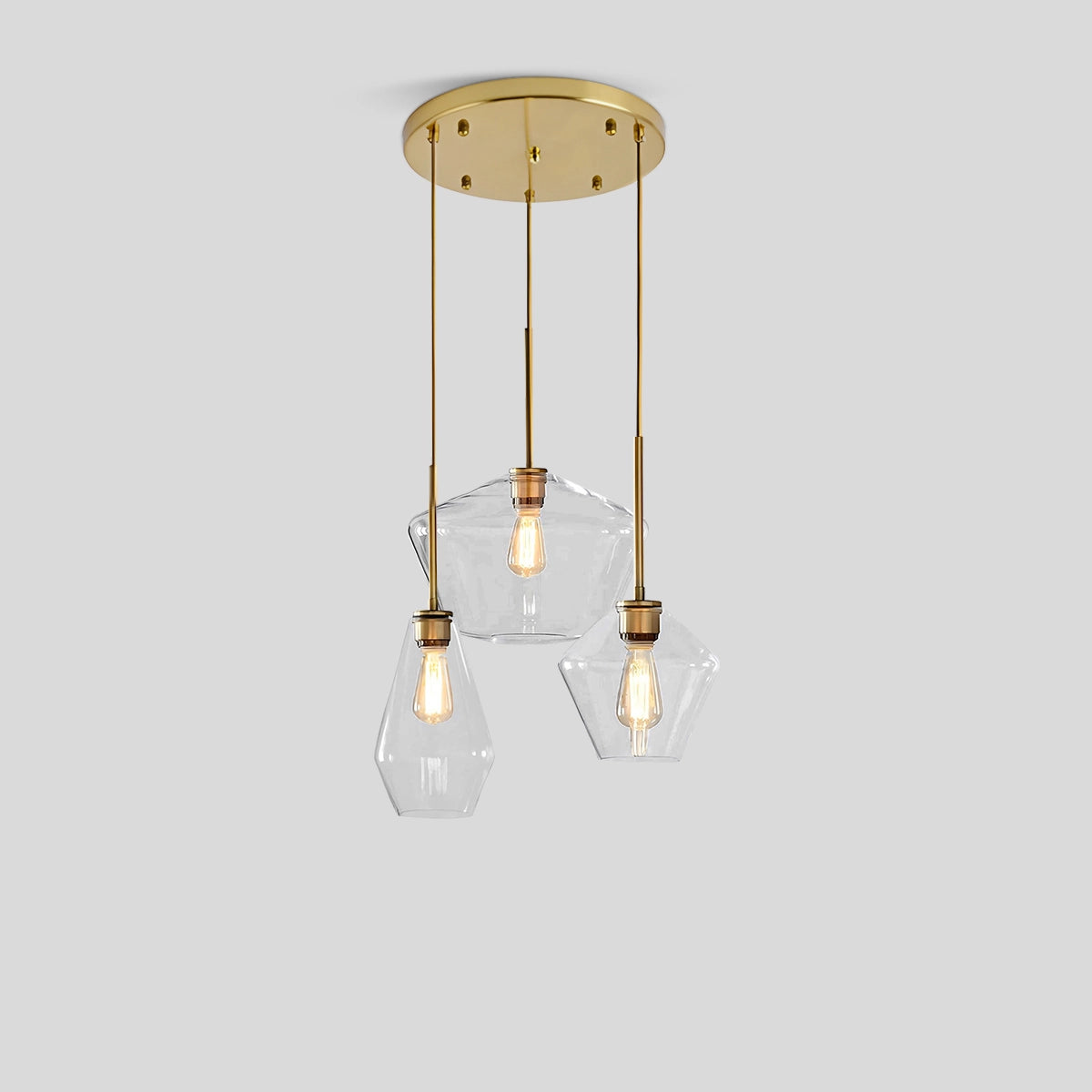 Antizer Hailie Clear Glass Pendant Light for Kitchen