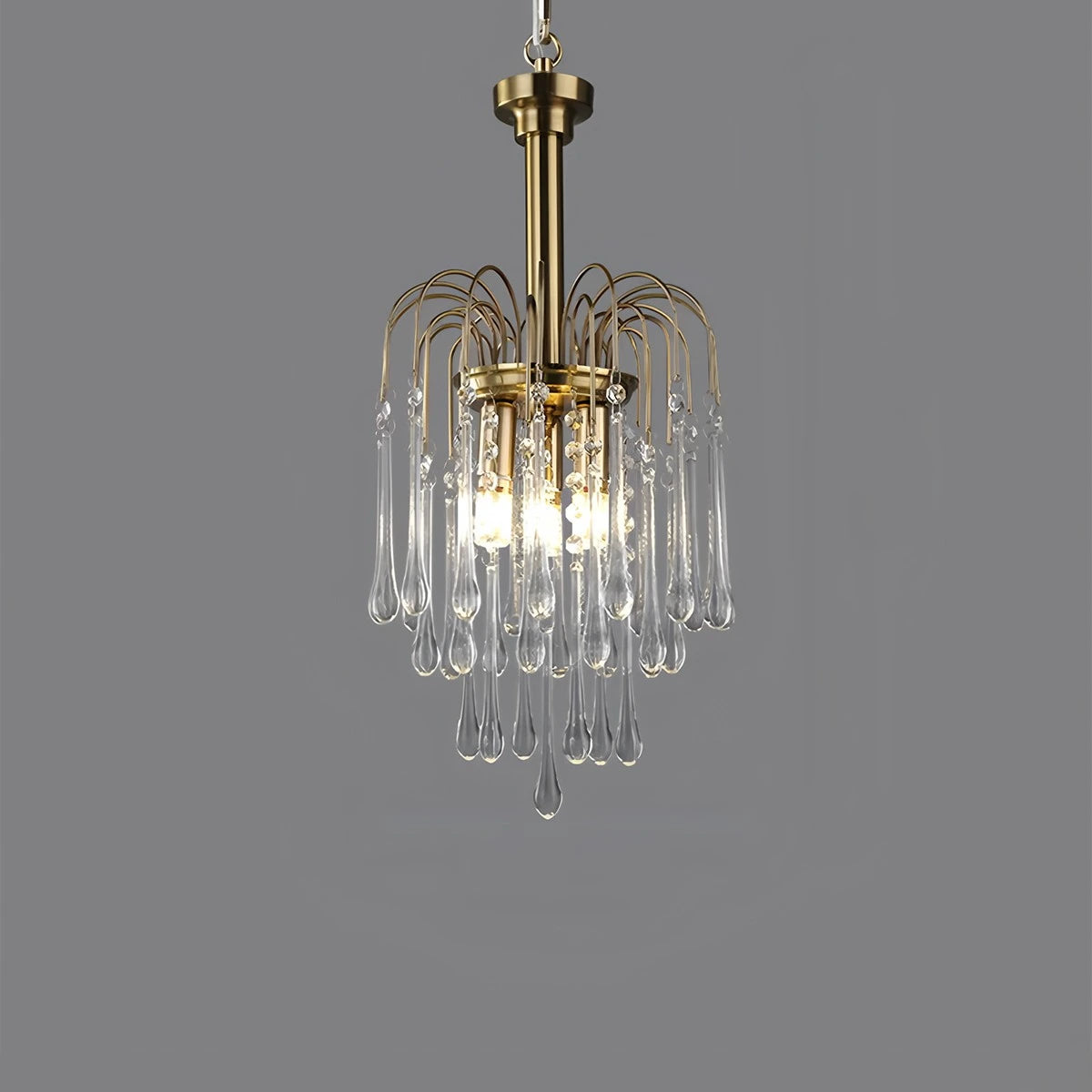 Antizer French Retro Water Drop Glass Chandelier
