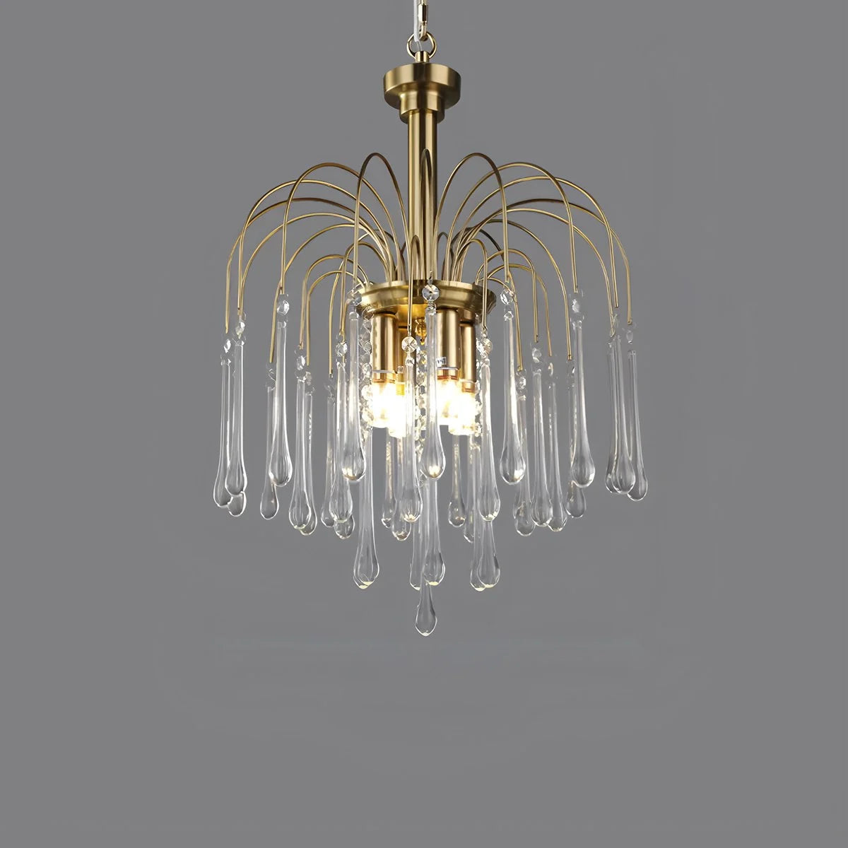 Antizer French Retro Water Drop Glass Chandelier