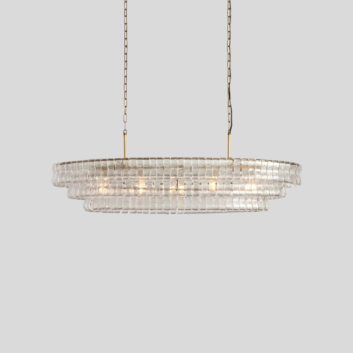 Antizer Light Luxury Murano Ring Layered Glass Chandelier