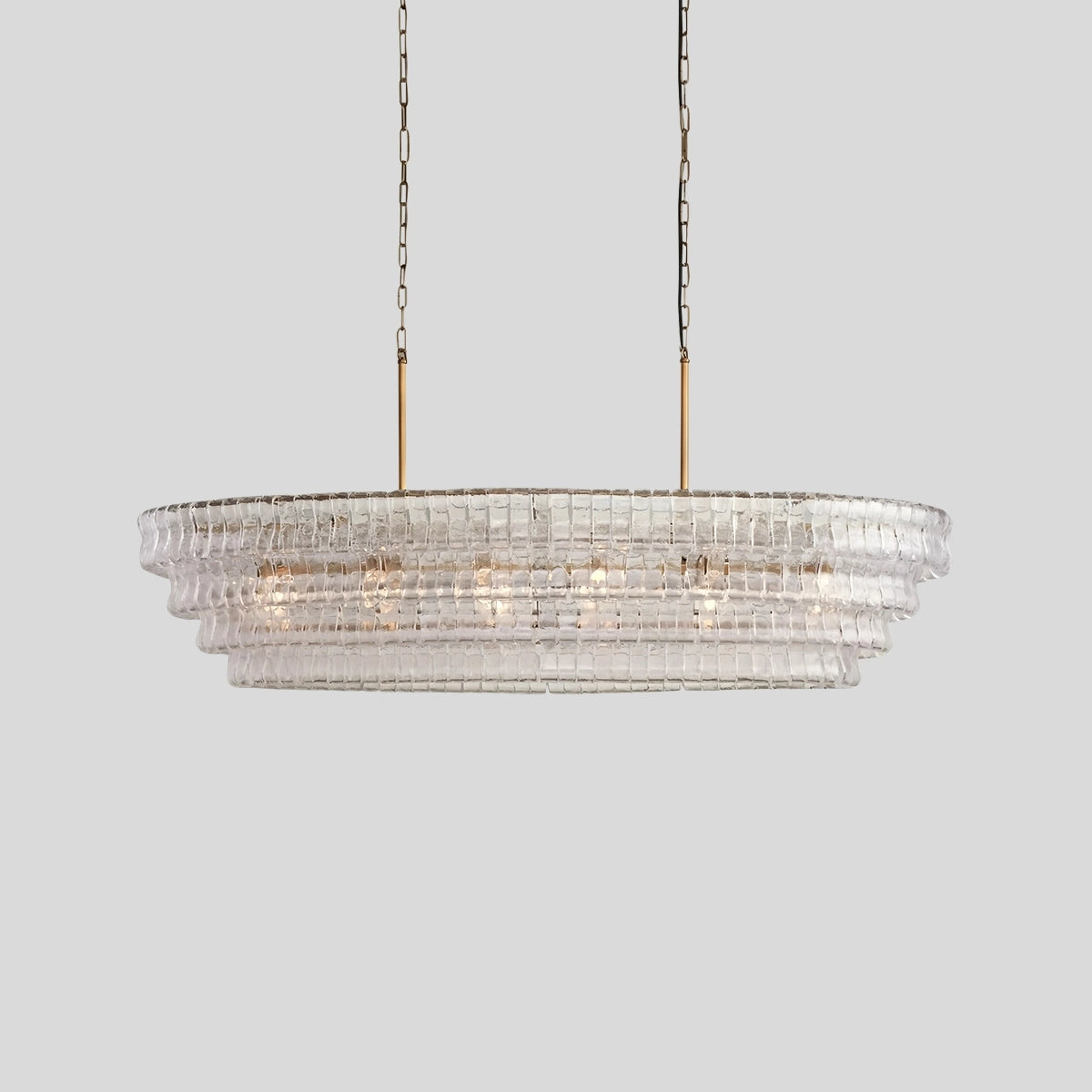 Antizer Light Luxury Murano Ring Layered Glass Chandelier